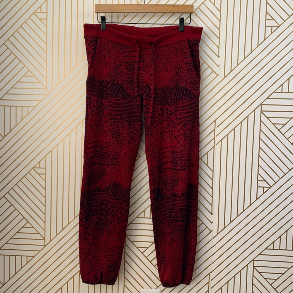 Twenty Montreal knit jogger alligator crocodile print drawstring waist cotton S - Picture 8 of 9